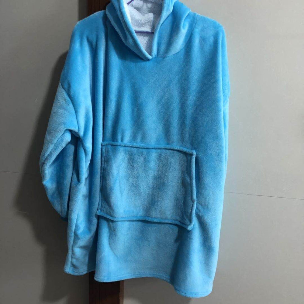thickened nightgown lazy clothes pullover fleece hooded tv blanket outdoor cold-proof clothes lazy pajamas wholesale