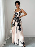 spring/summer new collection: polyester printed straight-leg pants & bohemian-inspired vintage painted dress