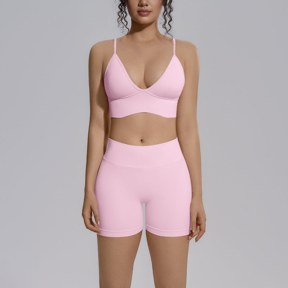 Seamless cross-border yoga set: tummy control, slimming, quick-dry activewear for fitness, outdoor leisure, running, and sports - multi-piece set