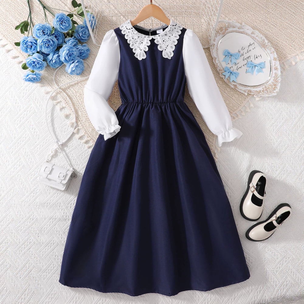 Girls' (tall) dress, peter pan collar dress