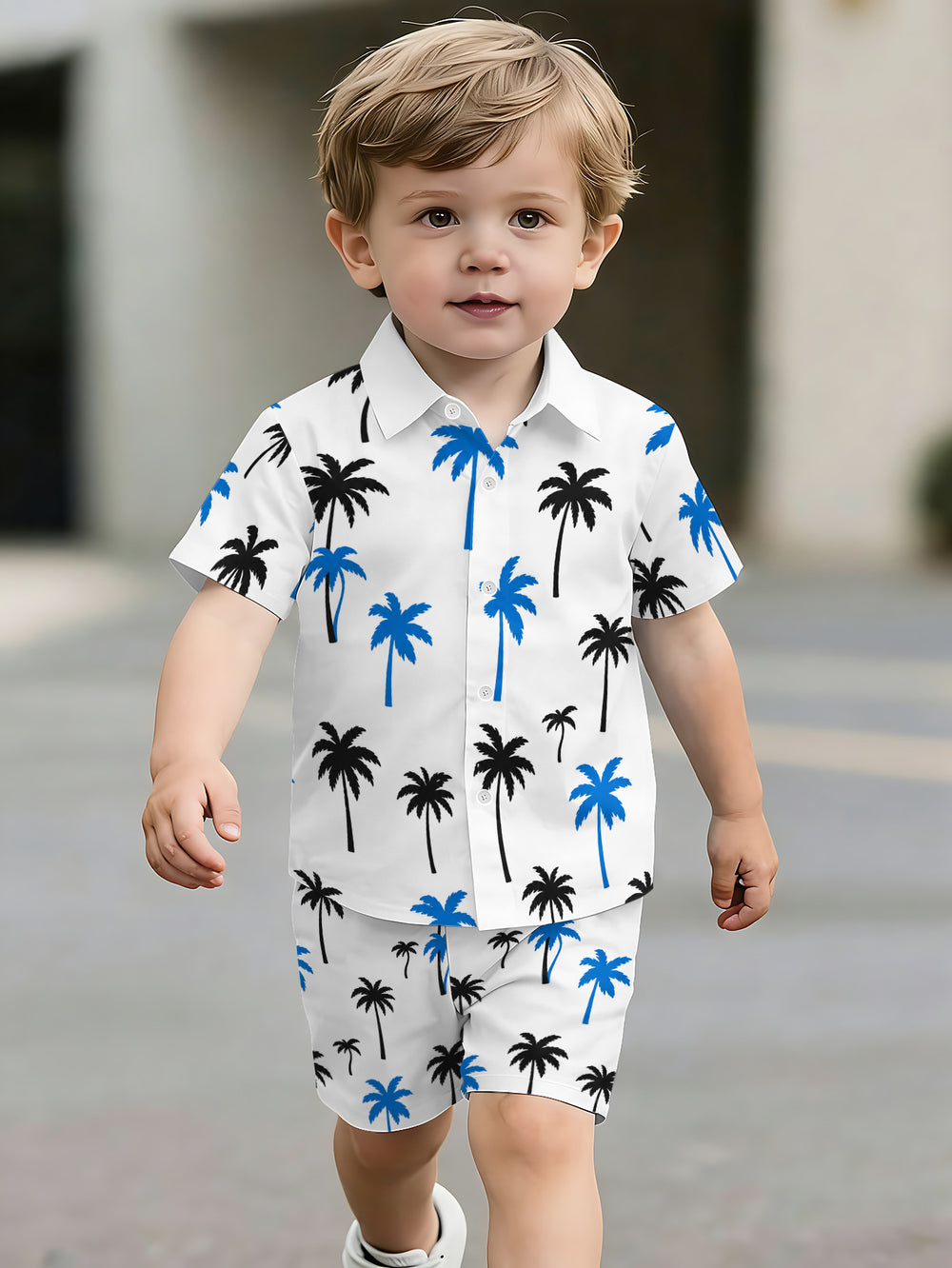 hot-selling children's short-sleeved shirt set, casual shirt set, summer simple stripes, dropshipping available