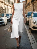 2025 new arrival: women's sleeveless crew neck fashionable casual maxi dress for summer - perfect for cross-border e-commerce, independent websites, and amazon