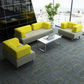 Casual office sofa coffee table combination reception room reception room rest area genuine leather multi-person sofa combination personalized