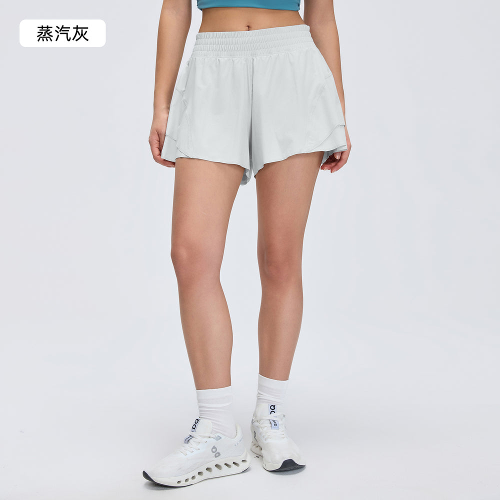 Summer quick-dry high-waisted workout shorts for women - lined, anti-exposure, lightweight, breathable yoga & fitness shorts d26011