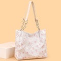 2025 new large capacity women's bag lace fashion handbag minimalist trendy shoulder bag casual commuter tote bag