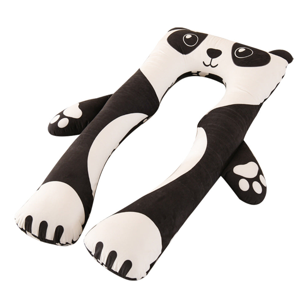 Crystal velvet panda print kids pillow - baby support pillow, side sleeper pillow, lumbar support pillow, reading pillow, backrest