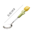 Yellow tulip round spoon