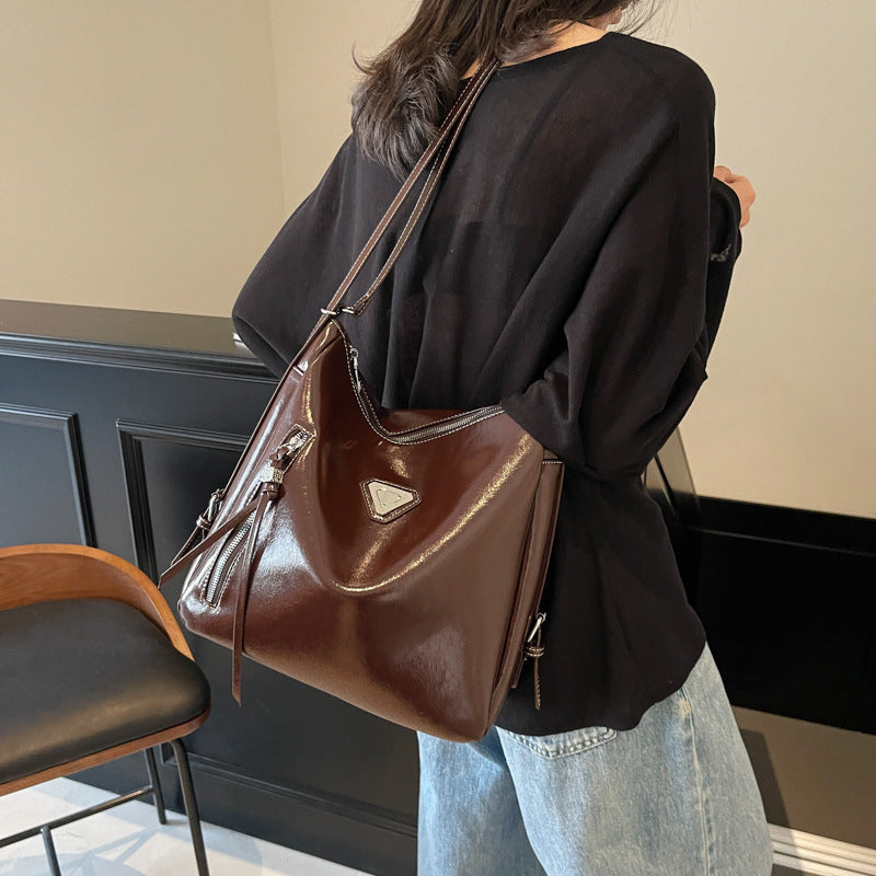 Foreign trade large-capacity tote bag 2025 new women's shoulder messenger bag backpack European and American style commuter bag women