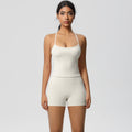 new arrivalpure color suspender beautiful back sports bra suithigh waist hip lifting running fitness yoga suit for women
