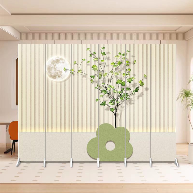 Screen partition cream style beauty salon small apartment persimmon persimmon bedroom office hotel live broadcast mobile folding