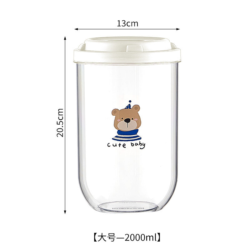 Bear sealed tank food grade coffee storage tank kitchen household plastic moisture-proof insect-proof nut grain sealed box
