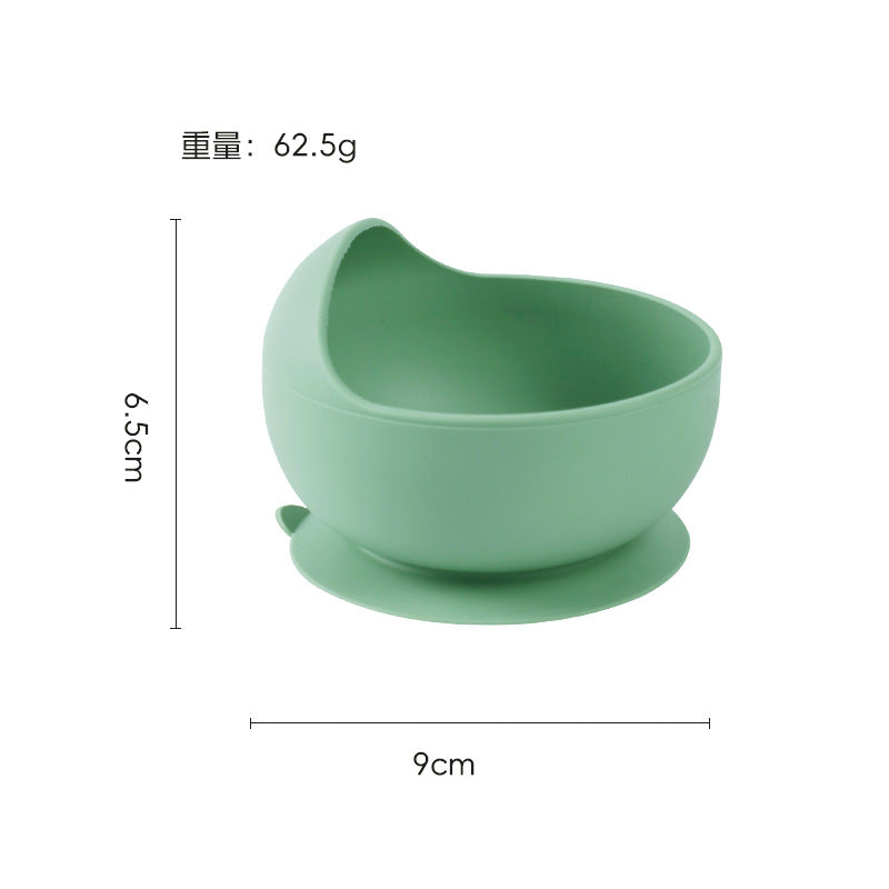 Silicone kids' meal set: baby food training suction bowl, food-grade fork and spoon, feeding utensils for babies
