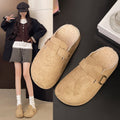 New versatile birkenstock-style women's sandals: retro casual, non-slip, closed-toe, half-wrap, flat, wear-resistant, and easy-to-wear