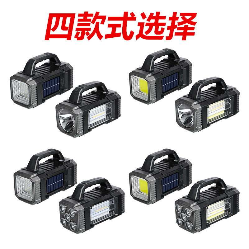 Cross-border solar lantern multi-functional three-light source work light outdoor remote emergency lighting solar flashlight