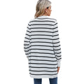 foreign trade  new arrival european and american clothing   cardiganlongknittingstripesoutwearsweater
