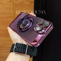 Suitable for iphone 17 air phone case, gyro bracket, electroplated breathable cooling mesh case, apple 16 anti-fall hard case