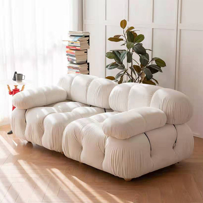 Mario cashmere sofa small apartment living room casual furniture combination square module casual fabric sofa