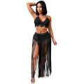 new arrival: hot-selling hand-crocheted sheer beach dress fashion set for women - perfect for  &