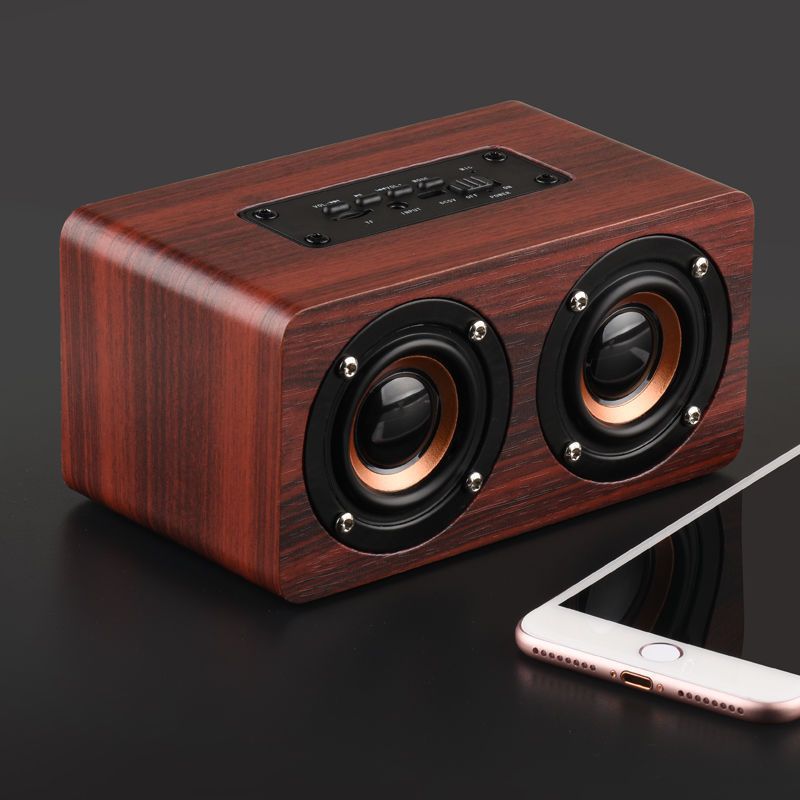 Wooden bluetooth speaker - high volume, high power, multifunctional, desktop, outdoor, home use, wireless bluetooth audio subwoofer