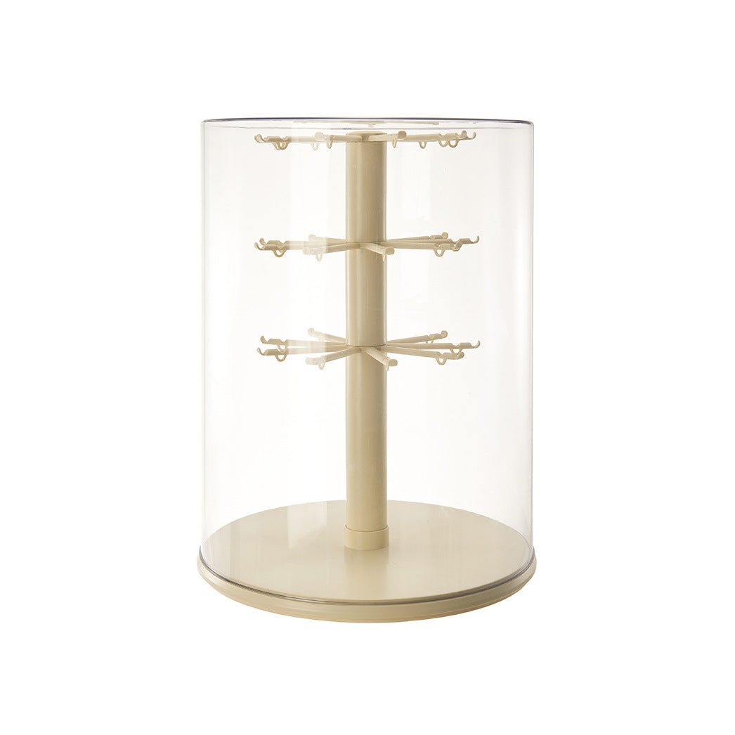 Rotating blind box figure storage display box transparent labubu plush doll rabub pendant display rack