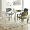 Scandinaviancasual soft-packed fabric dining chair back chair desk computer stool for home modern casual stackable chair