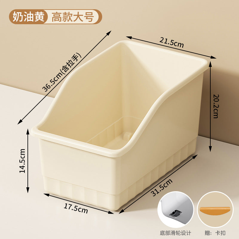 Cabinet storage box with pulley gap sundries kitchen finishing box household large capacity multi-functional cabinet storage box