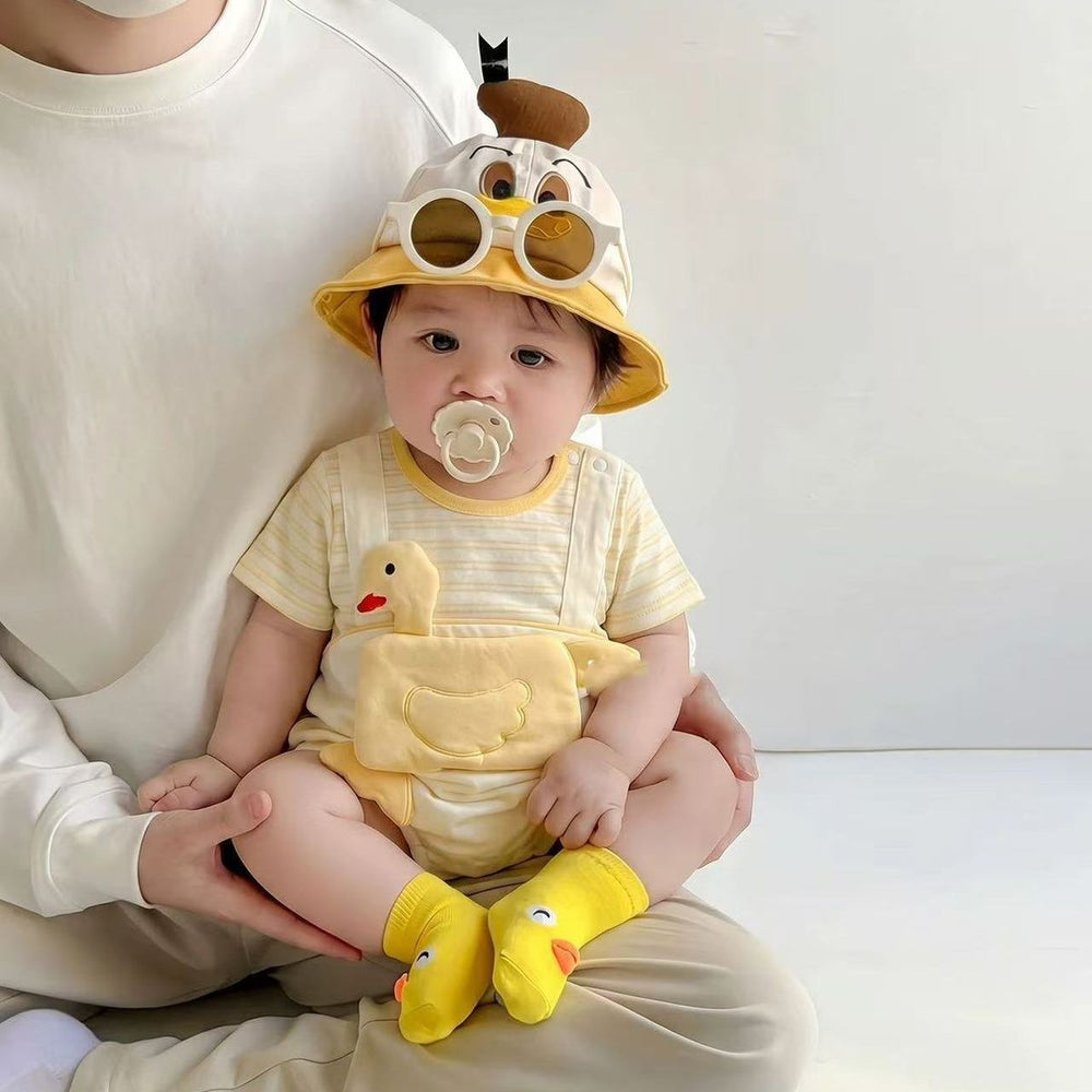 Baby summer romper - stylish cartoon one-piece outfit, lightweight summer clothes, bodysuit, newborn baby onesie