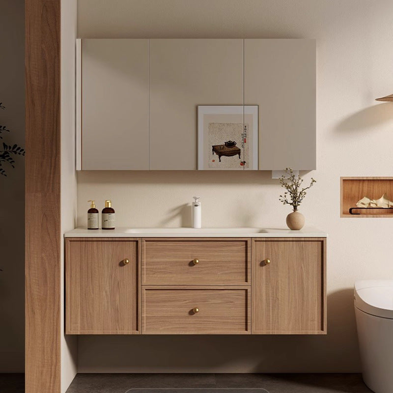 Rock slab hot bending integrated basin bathroom cabinet combined toilet washbasin hand washbasin intelligent storage bathroom cabinet