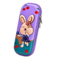 New eva stationery box, drop-resistant, water-repellent, large capacity, cartoon pencil case, multifunctional 3d leather material, waterproof and water-repellent