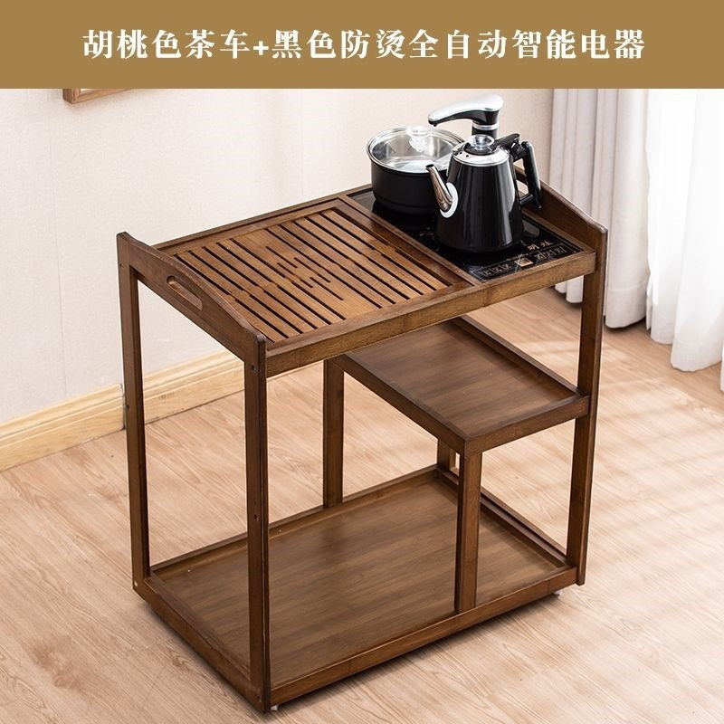 Mobile tea cart tea table home living room tea cabinet multifunctional integrated water dispenser tea tray set modern minimalist tea set