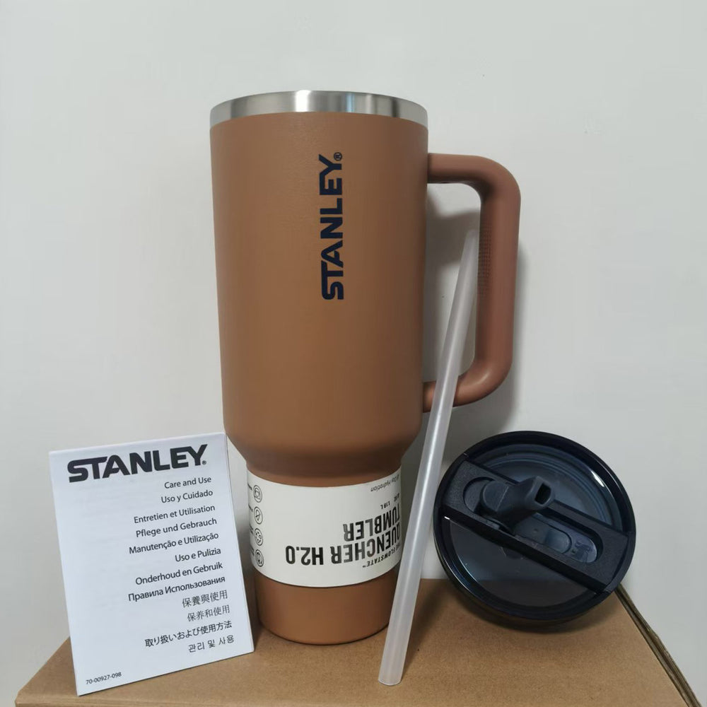 Amazon stanley 3rd generation ice cup 304 stainless steel vacuum insulated cup outdoor portable foldable straw cup