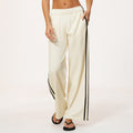color block women's sweatpants: thickened, warm, moisture-wicking, loose fit, slimming, drapey, versatile, casual wide-leg pants 3005