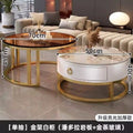 Brown glass + glossy pandora-gold frame white cabinet