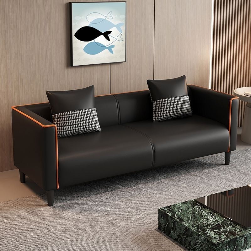 Cat claw leather sofa small apartment rental house living room bedroom clothing store double three-person sofa negotiation reception sofa