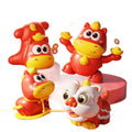 Cartoon cute horse lion awakening clockwork toy fun table decoration resistant to falling horse year new year gift kids toys gift