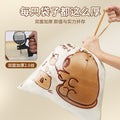 Tear-free drawstring garbage bag satchel style thickened large for home kitchen bathroom non-dirty hand drawstring plastic bag