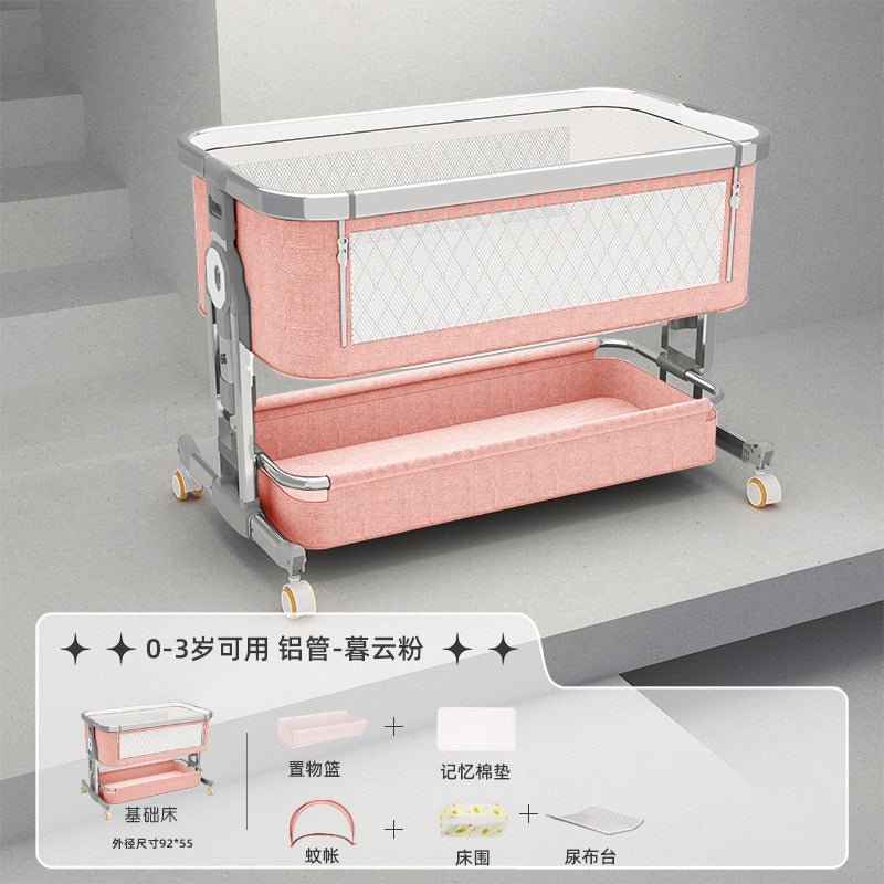 Baby crib - portable, foldable, multi-functional bassinet - newborn & toddler convertible bed