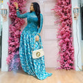 summer new european and american women's sexy mesh print patchwork dress abstract art maxi swing dress gown