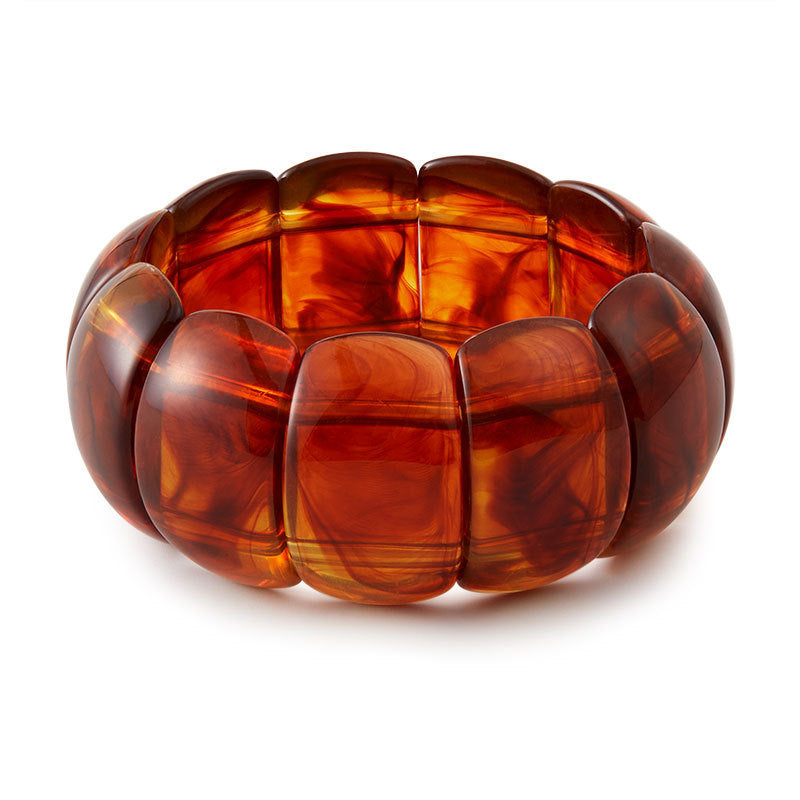 Adjustable resin bracelet wholesale - european & american cross-border jewelry - fashionable, trendy, light luxury, high-end ombre wide bangle for women