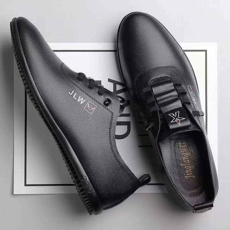 2025 new versatile men's leather shoes - soft sole business casual loafers - perfect for work, security, and dad shoes - wholesale available