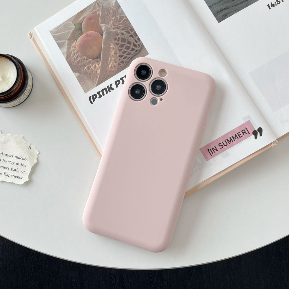 New iphone 16 case, soap-like liquid tpu solid color full coverage protective case for apple 15 pro max
