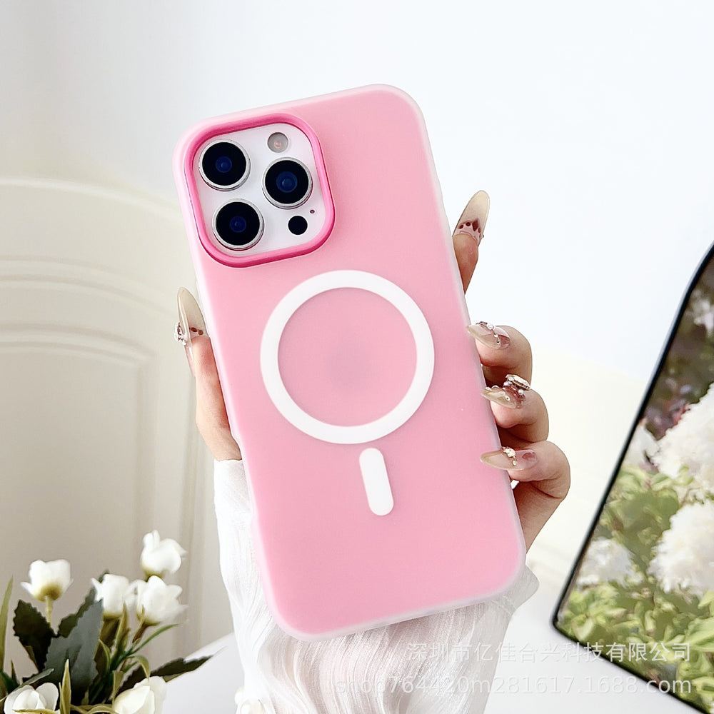 Matte jelly case 2-in-1 apple 17 fashion phone case, compatible with iphone 15, drop-proof minimalist protective cover 16