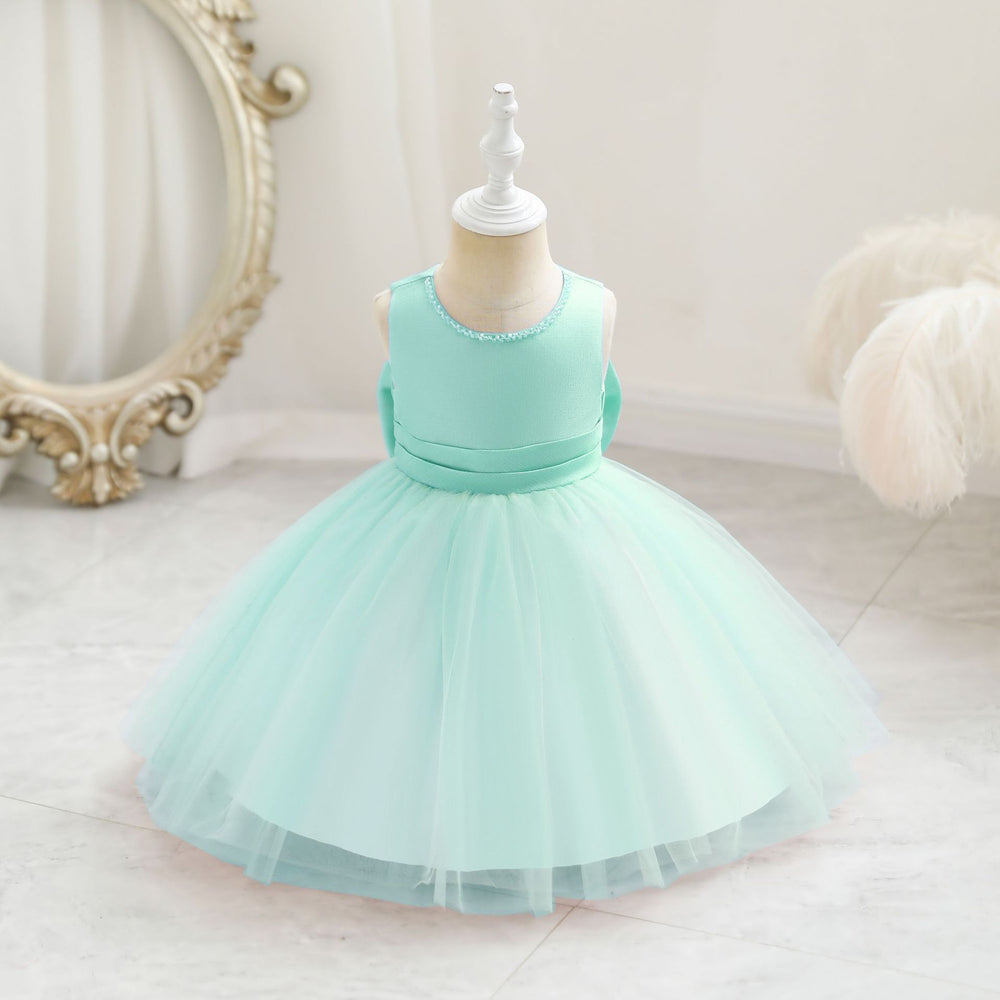 children's clothing, kids' formal dresses, solid color princess dresses, baby's first birthday butterfly dress, baby dress