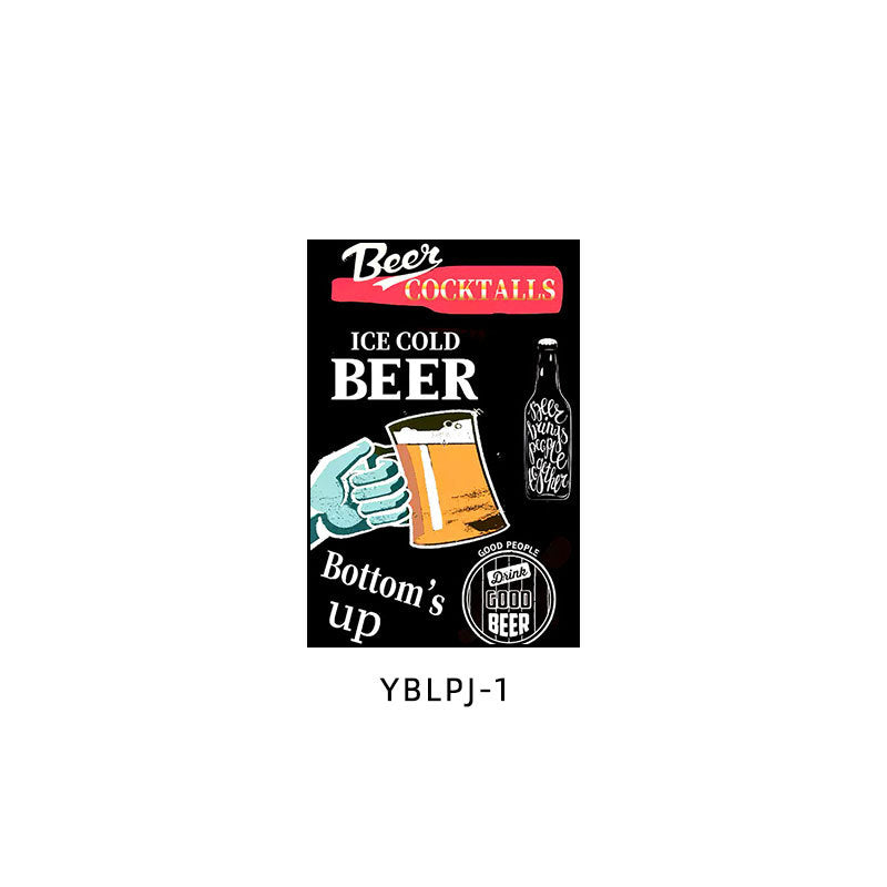 Beer painting industrial style bar decoration painting music dining bar KTV box izakaya pub barbecue shop mural