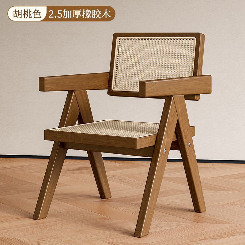 Chair solid wood rattan dining chair rattan chair armrest k chair for homeb&b rattan chair casualnordic dining chair