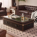 130*70*38/with drawer (including tempered glass/imported oil wax microfiber leather)