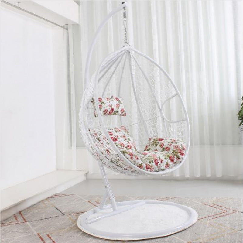 Romantic hanging basket rattan chair for home indoor hanging chair swing adult hammock balcony single double living room rocking lounge chair