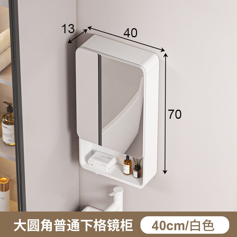 Honeycomb aluminum arc bathroom mirror cabinet lighting locker toilet wall-mounted mirror with vanity mirror smart mirror case