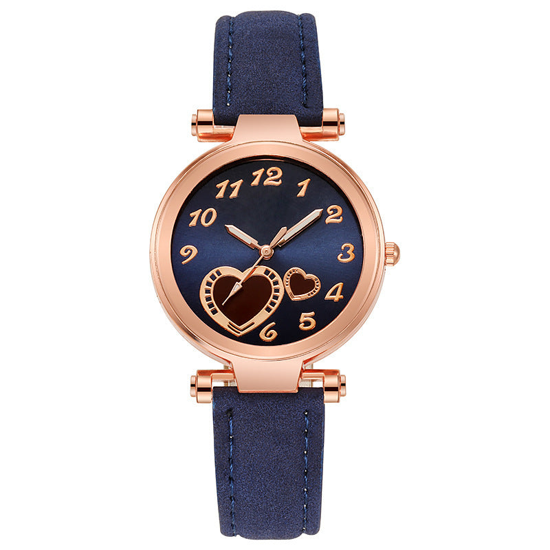 Korean ins style retro heart watch women's niche simple easiest for match mini elegant student artsy trendy women's watch