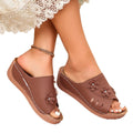 summer new arrival: plus-size women's casual comfortable floral fashion slip-on sandals - one size fits all (export quality)